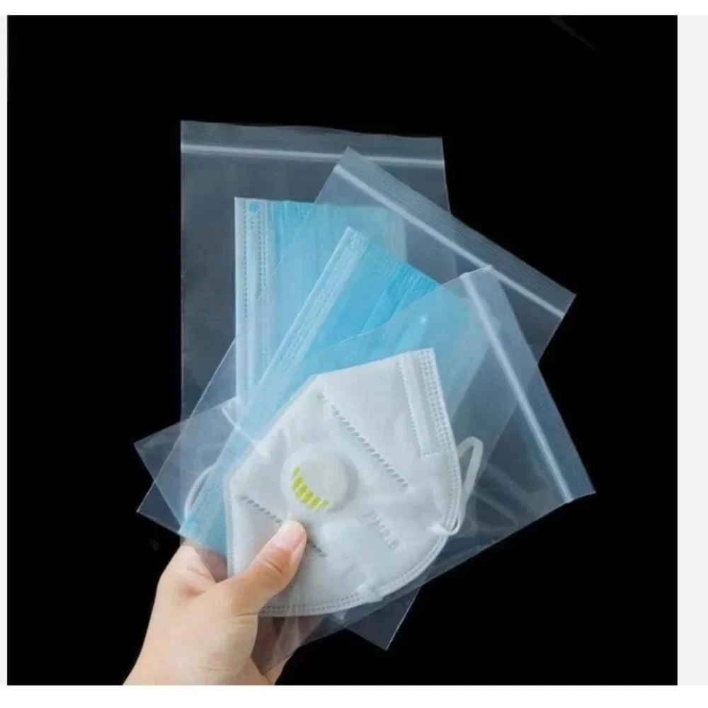 100 Pcs Transparent Mobile Phone Dust Bag, Zipper Reclosable Plastic Bags,5 Mil,
